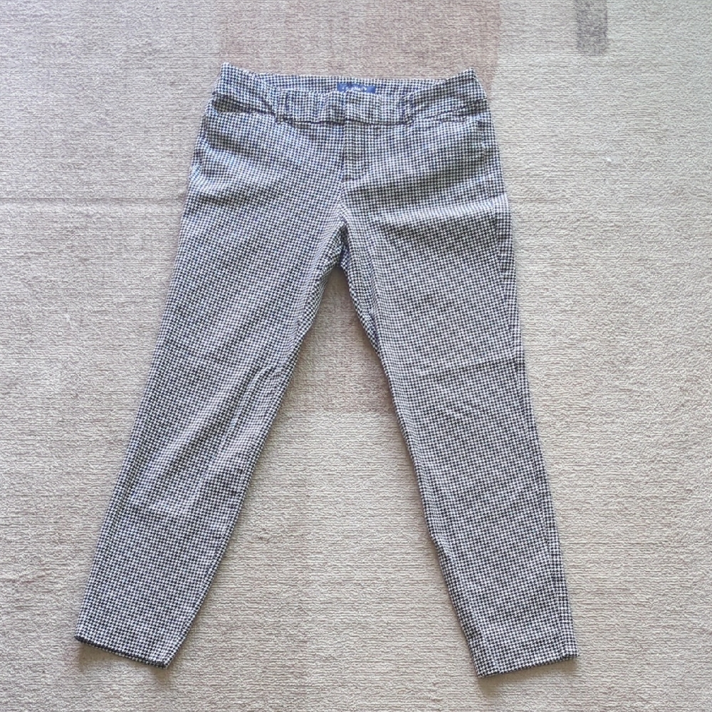 Old Navy Men's Black and White Patterned Dress Pants